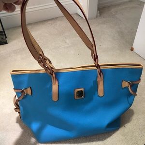 Blue leather Dooney and Burke purse
